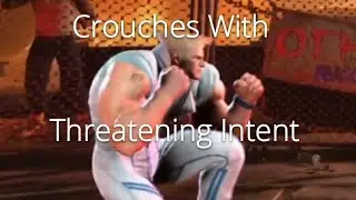 *Guile Crouches With Threatening Intent*