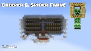 Super Compact Creeper and Spider Farm Using Scaffolding (Minecraft 1.17.1+)