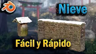 Cómo crear NIEVE en BLENDER  FACIL y RAPIDO - TUTORIAL