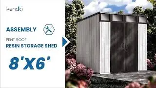 Kenda 8X6 Pent Roof（Modified Door Pin Version）| Step by Step Assembly Video