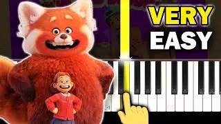 Nobody Like U - Turning Red - VERY EASY Piano tutorial