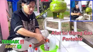 Cara menggunakan alat isi ulang gas kaleng dari tabung gas LPG 3 kg - Alat refil gas portable