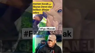 Momen Kocak😂 Denni dan bellbon Liburan di kejar zebra. #fypシ #Shorts