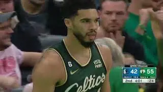 Jason Tatum shocked entire crowd celtics after he attempt to posterized Javale McGee vs DALLAS