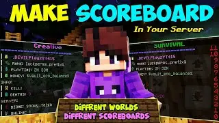 HOW TO MAKE SCOREBOARDS IN MINECRAFT SERVER | DIFFRENT WORLDS DIFFRENT SCOREBOARDS FULL TUTORIAL 