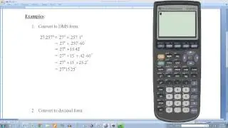 Angle Measure Conversion (DMS/Decimal Form)