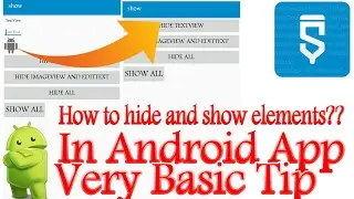 #22.How to hide and show layouts or elements in Sketchware/Android app