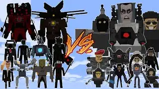 UPGRADE SKIBIDI TOILET V4 - All SKIBIDI MAN vs All SKIBIDI TOILET | MINECRAFT PC/PE BATTLE