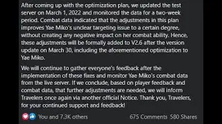 Genshin Impact Hoyoverse Addresses Yae Miko NERF? FIX?