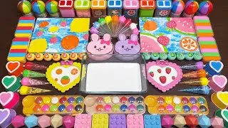 COLORFUL Slime ! Mixing random into CLAY Slime I Relaxing slime videos