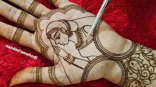 Learn Simple Bride Using Mehndi/ How To Draw Dulahan In Bridal Mehandhis/ Easy Trick For Beginners