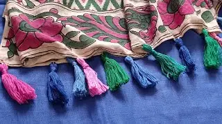 Simple Tassel Making for Dupatta/Stole/Saree - Easy Method