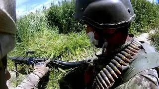 US Army Helmet cam, ANA engaging Taliban with M240B and RPG - Afghanistan War Combat footage