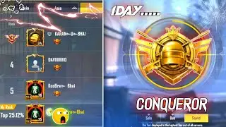 😱 OMG!! 1Day Conqueror Kaisa Kara? | Conqueror Push | Pubg Lite Koobra Bhai