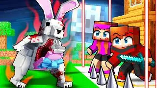Rabbit vs. Ultra-Secure Base on Minecraft!