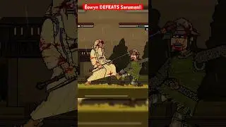 Éowyn DEFEATS Saruman!! #shorts #swordfighting #medieval #saruman #eowyn #lordoftherings