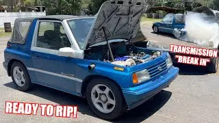 Our 13b Rotary Sidekick Gets a New Transmission! (rev limiter break in)