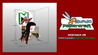 Nezuko de papercraft