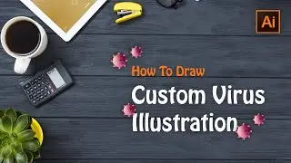 How to draw custom virus Illustration  | Illustrator CC Tutorial