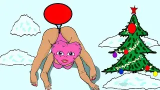Kissy Missy was decorating a tree and nudged by Huggy Waggy (Poppy Playtime Animation)