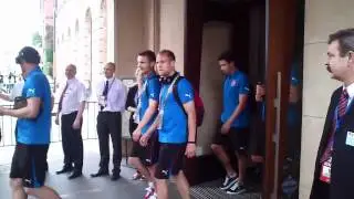 Odjezd reprezentace ČR k zápasu s Řeky - EURO 2012
