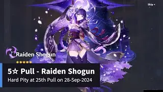 Genshin Impact - Raiden Shogun C1 Summon (Hard Pity, 25th Pull)