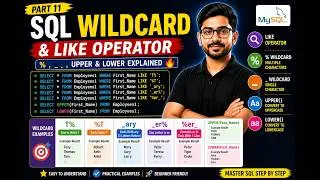 LIKE Operator in SQL 🔥 | % Wildcard, _ Wildcard & Pattern Matching