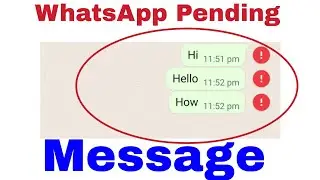 WhatsApp Pending Message | How to Solve WhatsApp message Pending problem