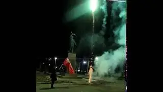 Салют в честь 100 лет революции 7 ноября в Перово