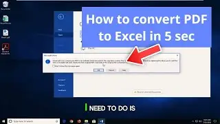 How to convert PDF to Excel in 5 sec #techtutorial