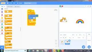 Программирование  на scratch. Игра кошка прикасание анимация