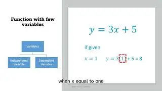 Function with few variables: Independent Variables and Dependent Variables