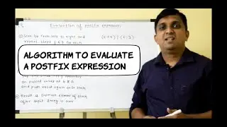 Evaluation of Postfix Expression using Stack - Algorithm | Data Structures using C++