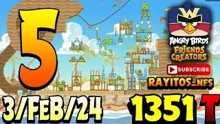 Angry Birds Friends Level 5 Tournament 1351 Highscore POWER-UP walkthrough