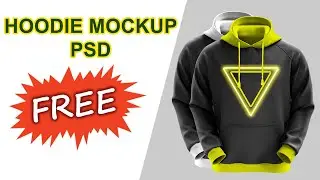 Hoodie Mockup PSD Free Download | How to Make NEON TRIANGLE Mockup