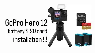 📸 How to install battery and SD card in GoPro Hero 12!