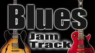 blues shuffle guitar jam track - key of E minor