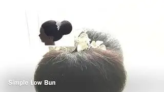 Two Minute Simple Low Bun  For Wedding And Parties|| Simone Richards