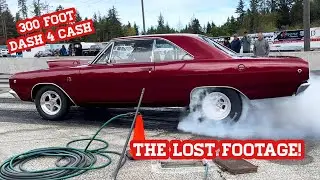 Raceday??? Lost footage found! 300 foot dash 4 cash. 1968 Dodge Dart drag race