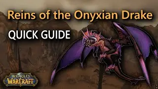 How To Get Reins of the Onyxian Drake Quick Guide