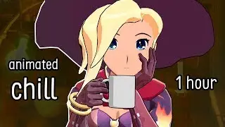 【1-HOUR MIX】lofi animated chillhop 🍂 Halloween Night with Mercy
