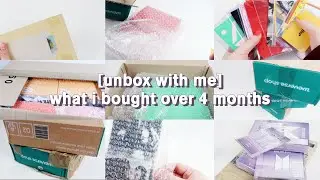 [unbox with me] all the bts merch i bought over 4 months (photocards, dvds, etc.)