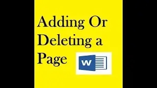Adding or Deleting Pages in Ms word tutorial in Hindi Urdu 2106