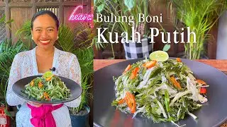 Bulung Boni Kuah Putih, Balinese Style Seaweed Salad with Fresh Grated Coconut