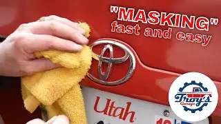 Masking Badges for Rustoleum Paint Job at Home