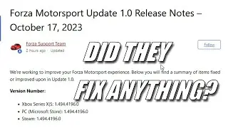 Forza Motorsport Update 1.0 - Did They Actually Fix Anything?!?