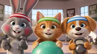 Утренняя зарядка с зверятами | Весёлая песенка для малышей