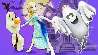 Elsa Frozen e o Enigma dos Fantasmas de Halloween.