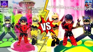 ALL TRANSFORMATION (COMPARISON) MIRACULOUS RP VS PARIS THE HIDDEN JEWELS - MIRACULOUS ROBLOX!
