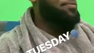 *NEW* LeBron celebrating Taco Tuesday at Space Jam 2 set
